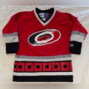 Vintage Kids Size 4-7 CCM NHL Carolina Hurricanes Jersey NHL Hockey Jersey